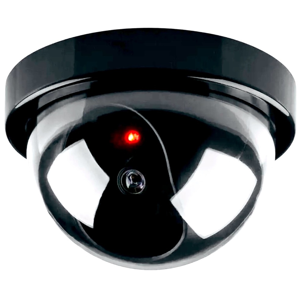 Fake Security Camera w/ Realistic LED Red light. Just enough to scare them away.